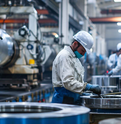 Trabajador Asegurado En Su Area De Trabajo